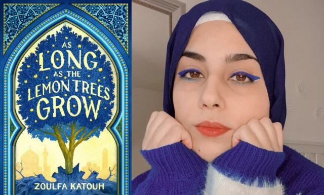 Book cover of As Long as the Lemon Trees Grow with photograph of author Zoulfa Katouh