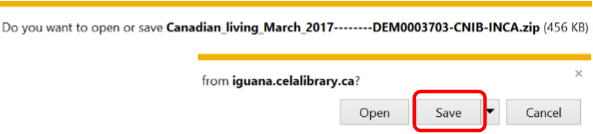 Save to computer
